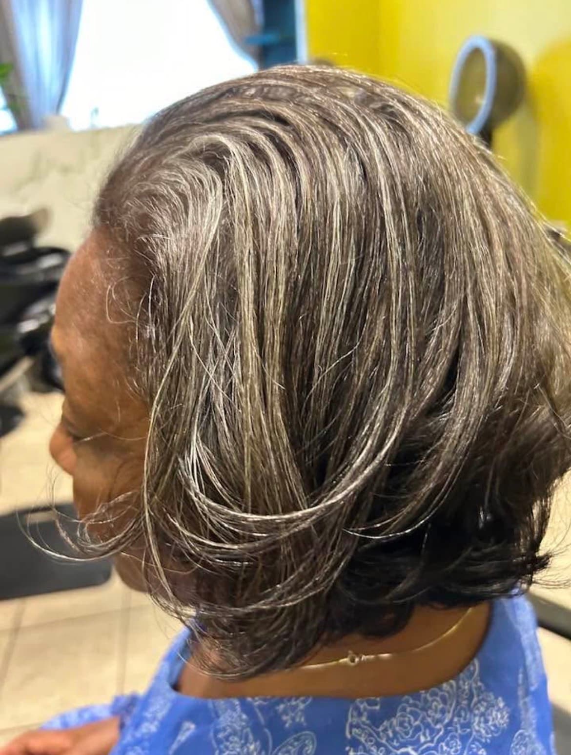 Layered blowout finish
