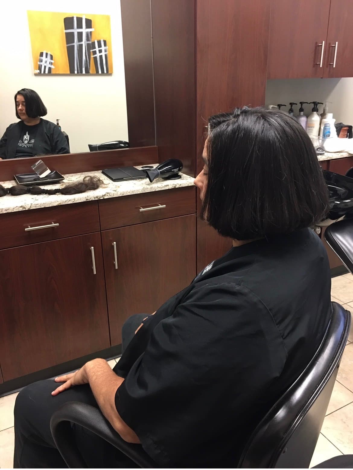 Flat iron straight finish