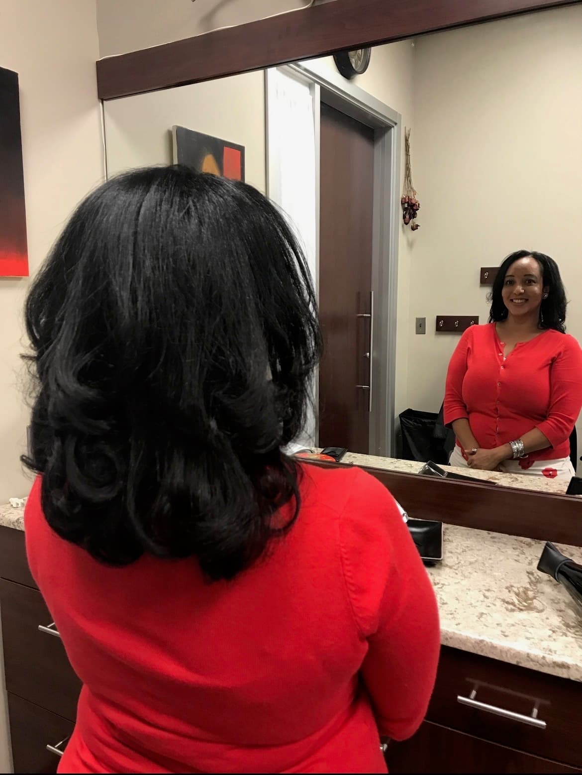 Elegant updo styling