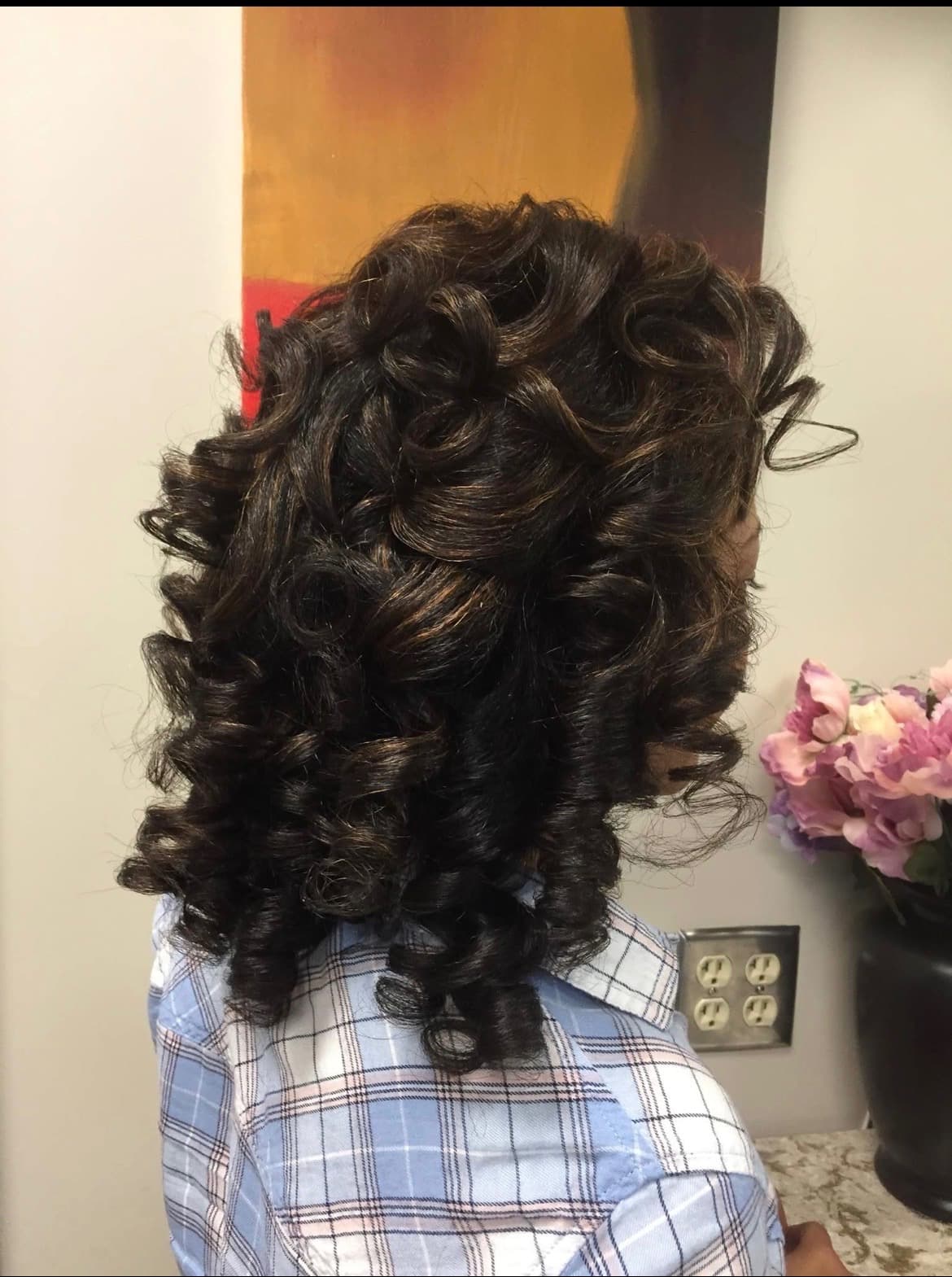 Natural curl styling